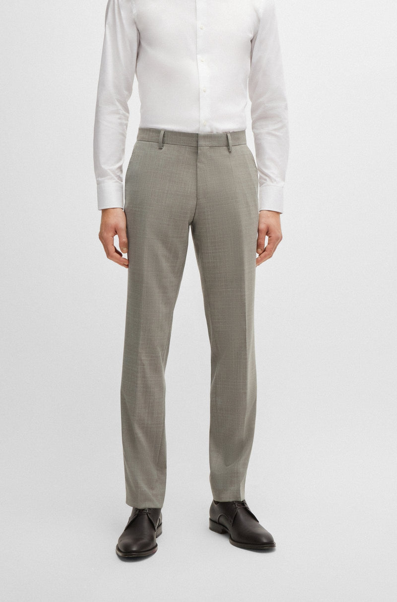 Hugo Boss Slim Fit H-Huge Suit in Patterned Beige