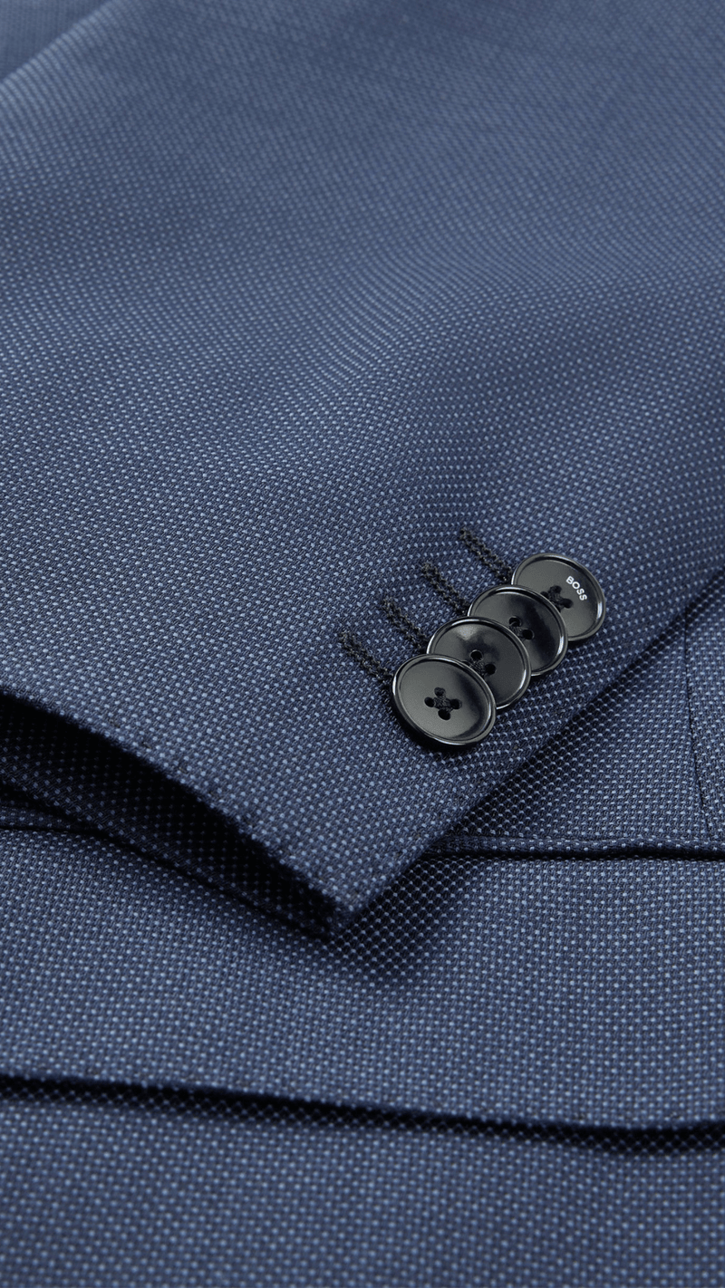 Hugo Boss Slim Fit H-Huge Suit in Patterned Dark Blue