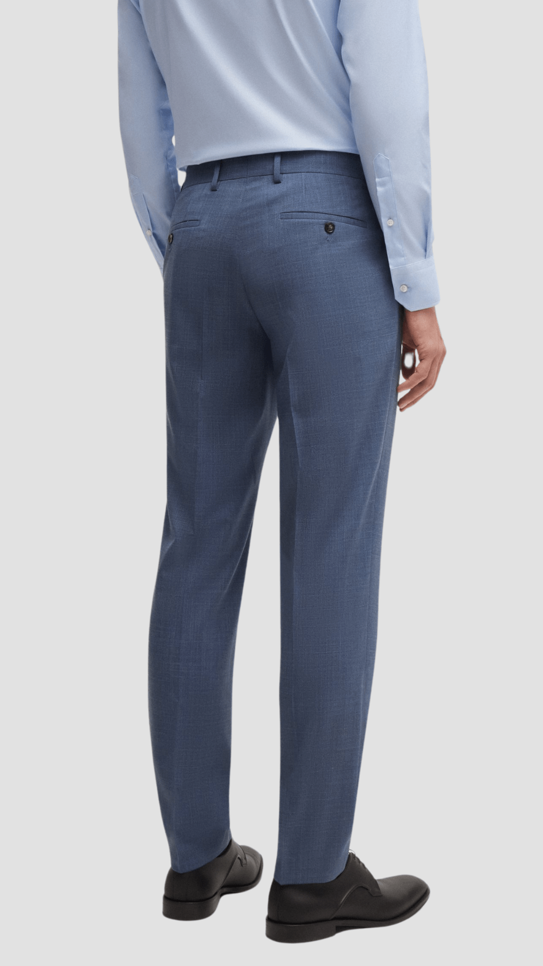 HUGO BOSS Mens Blue Flat Front, Slim Fit Suit Separate main image 1