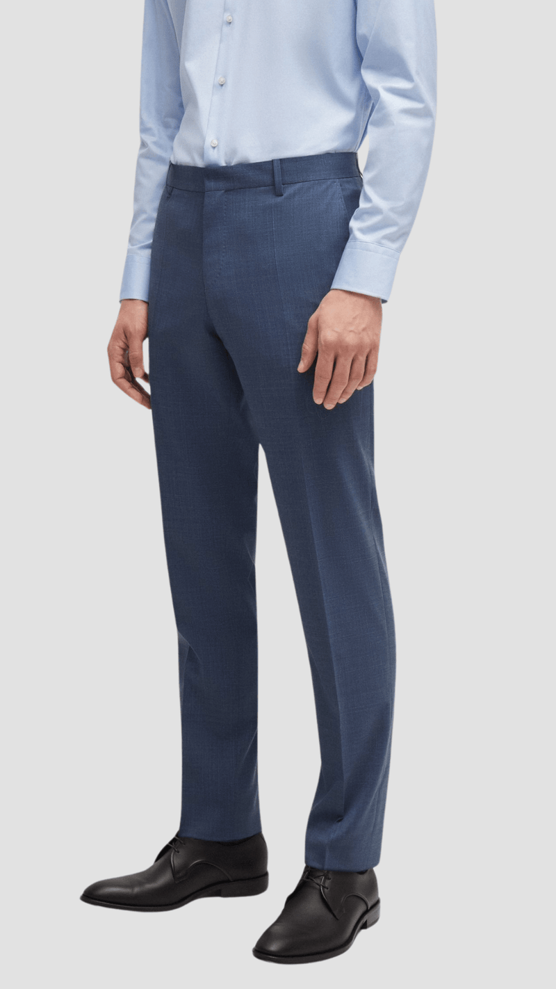 Hugo Boss Slim Fit H-Huge Suit in Patterned Dark Blue