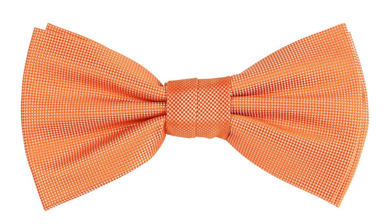 James Adelin Textured Weave Orange Bow Tie