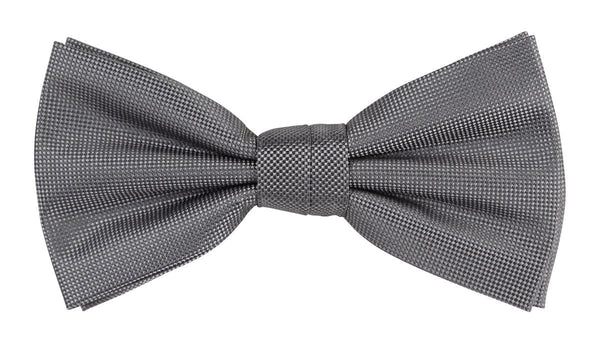 James Adelin Textured Weave Charcoal Bow Tie