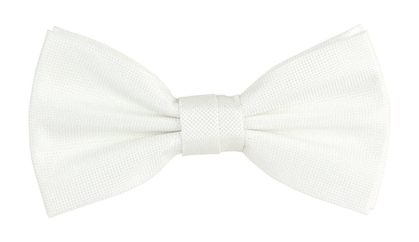 James Adelin Textured Weave White Bow Tie