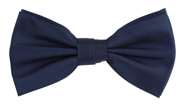 James Adelin Textured Weave Navy Bow Tie