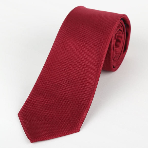 James Adelin Luxury Neck Tie in Burgundy Textured Weave