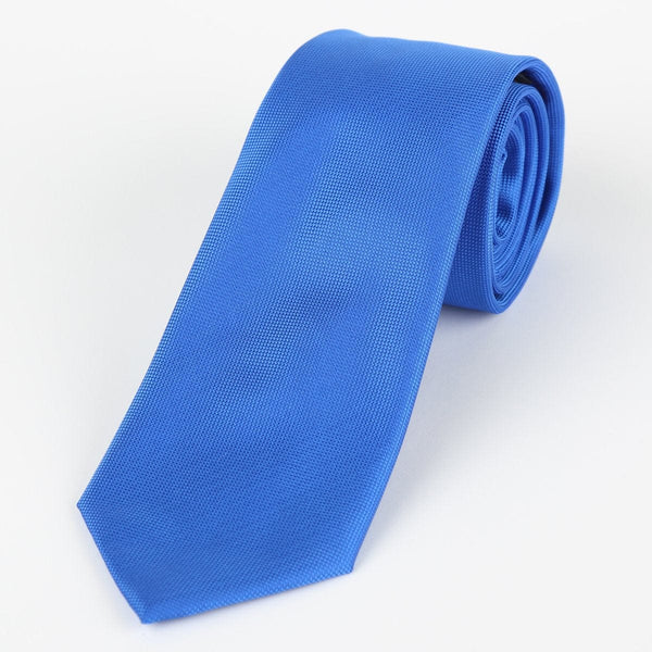 James Adelin Luxury Textured Weave Neck Tie in Royal