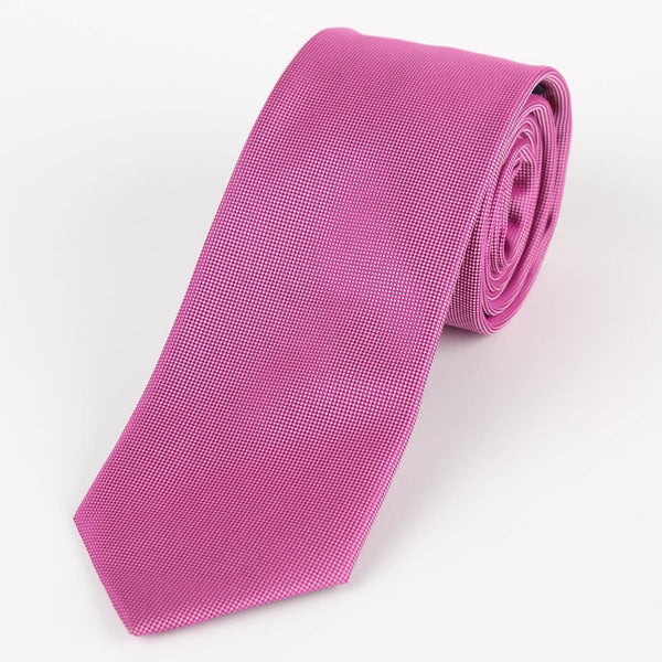 James Adelin Luxury Neck Tie in Magenta Textured Weave