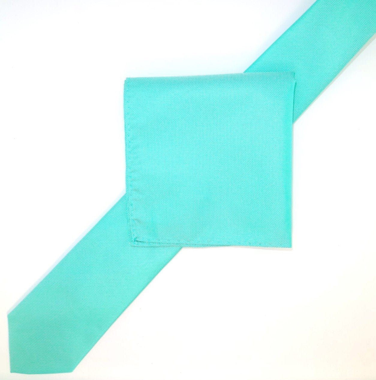 James Adelin Luxury Neck Tie in Aqua Textured Weave