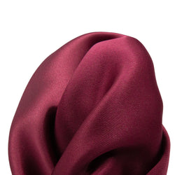 James Adelin Luxury Satin Weave Pocket Square in Burgundy