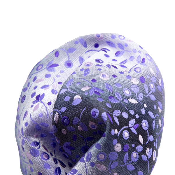 James Adelin Luxury Mini Floral Weave Pocket Square in Purple