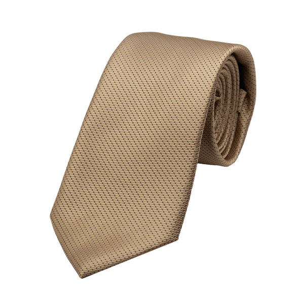 James Adelin Luxury Pin Dot Textured Weave Neck Tie in Gold