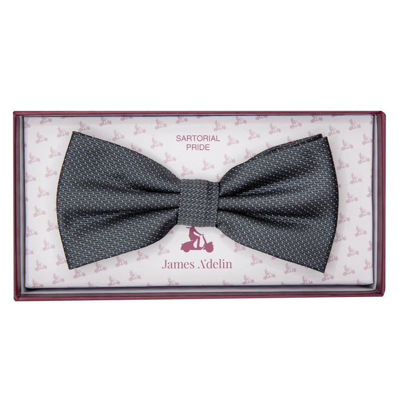 JAPINDOTB James Adelin Luxury Pin Dot Textured Weave Pre Tied Bow Tie