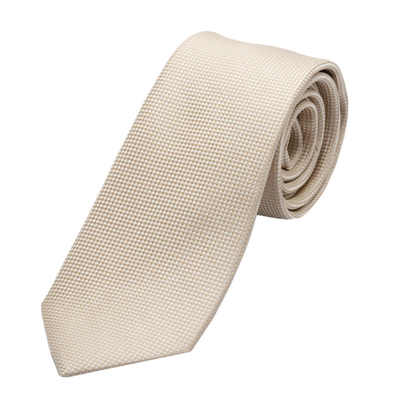 James Adelin Luxury Textured Weave Neck Tie in Beige