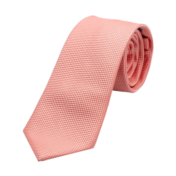 James Adelin Luxury Textured Weave Neck Tie in Soft Orange