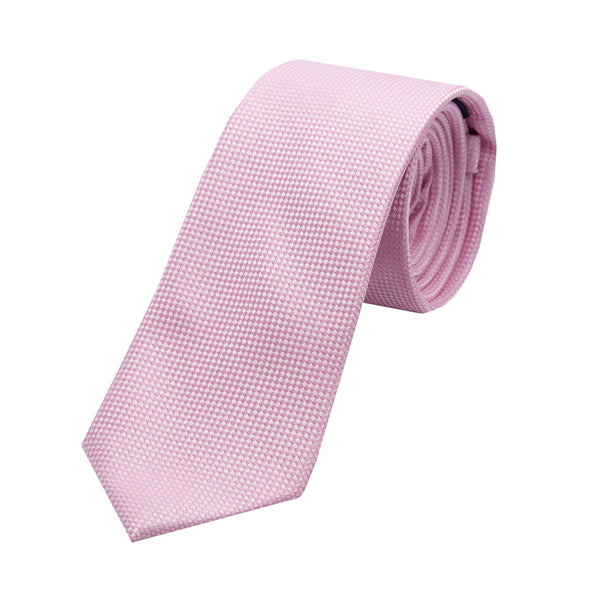 James Adelin Luxury Textured Weave Neck Tie in Soft Pink