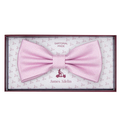 James Adelin Luxury Textured Weave Bow Tie in Soft Pink
