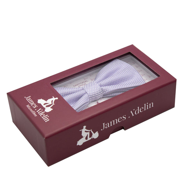James Adelin Luxury Textured Weave Bow Tie in Soft Purple