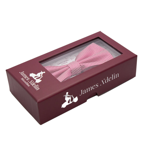 James Adelin Luxury Textured Weave Bow Tie in Magenta
