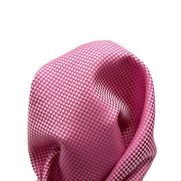 James Adelin Luxury Textured Weave Pocket Square in Magenta