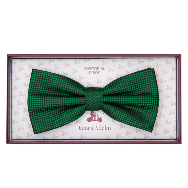 James Adelin Luxury Textured Weave Bow Tie in Green