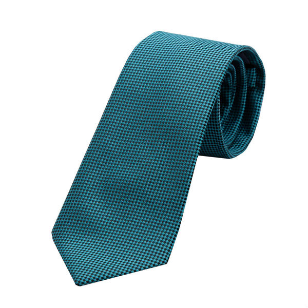 James Adelin Luxury Textured Weave Neck Tie in Turquoise Blue