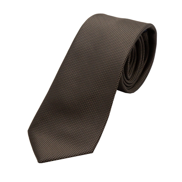 James Adelin Luxury Textured Weave Neck Tie in Brown
