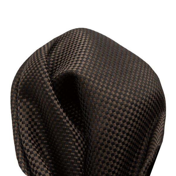 James Adelin Luxury Textured Weave Pocket Square in Brown
