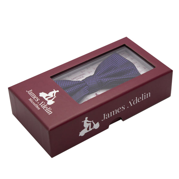 James Adelin Luxury Textured Weave Bow Tie in Purple