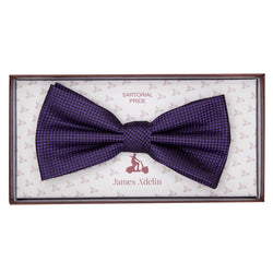 James Adelin Luxury Textured Weave Bow Tie in Purple