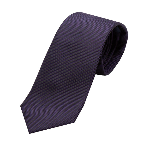 James Adelin Luxury Textured Weave Neck Tie in Dark Purple