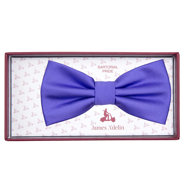 James Adelin Luxury Satin Weave Bow Tie in Purple