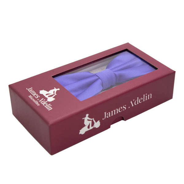 James Adelin Luxury Satin Weave Bow Tie in Purple