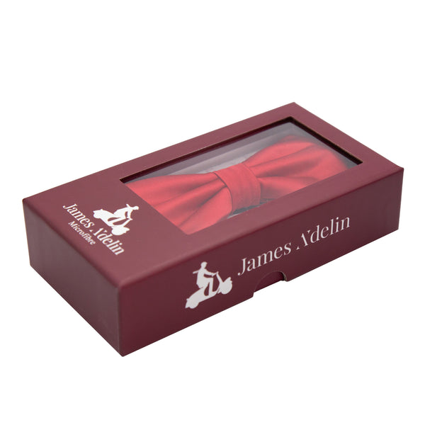 James Adelin Luxury Satin Weave Bow Tie in Red