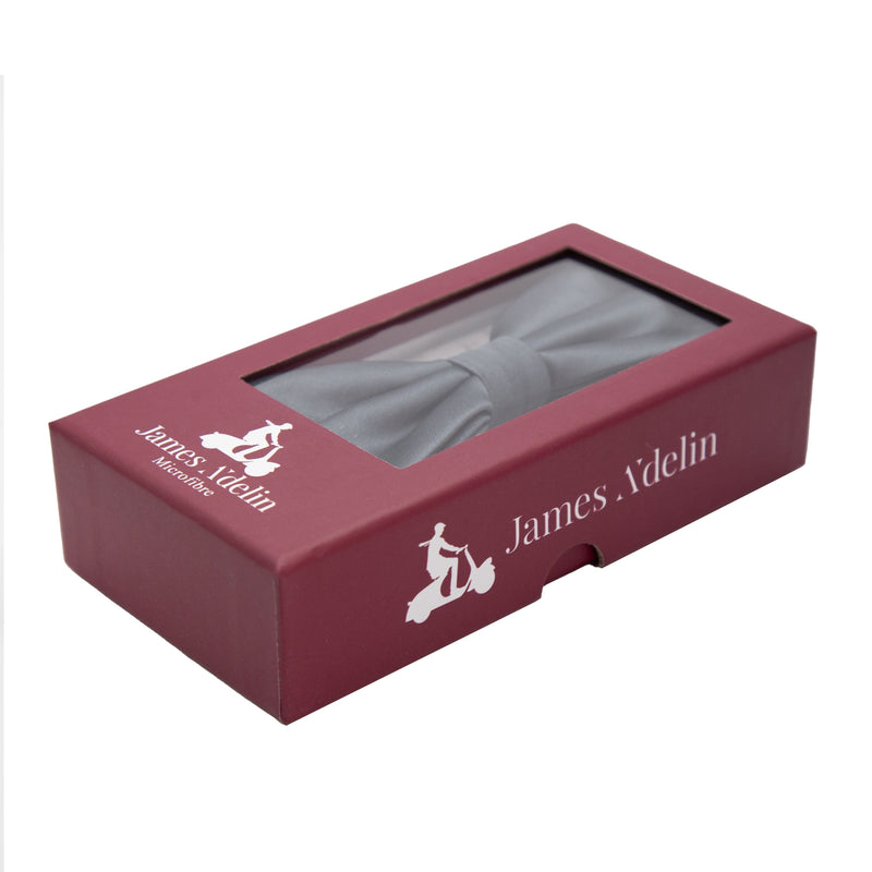 James Adelin Luxury Satin Weave Bow Tie in Charcoal