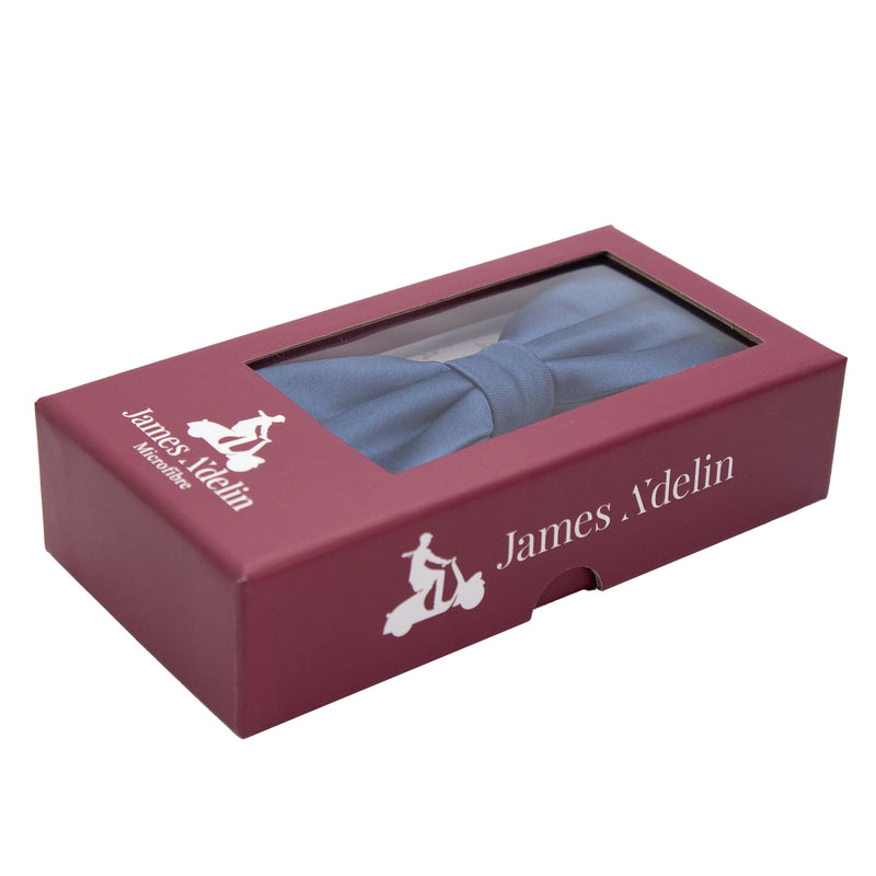 James Adelin Luxury Satin Weave Bow Tie in Slate Blue