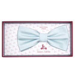 James Adelin Luxury Satin Weave Bow Tie in Ice Blue