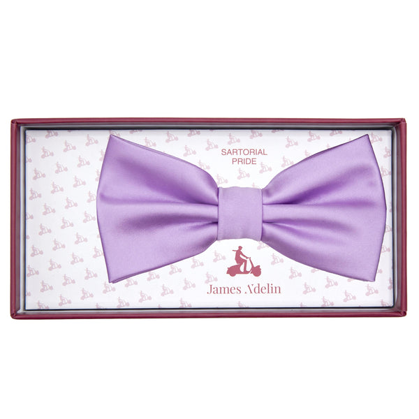 James Adelin Luxury Satin Weave Bow Tie in Lilac