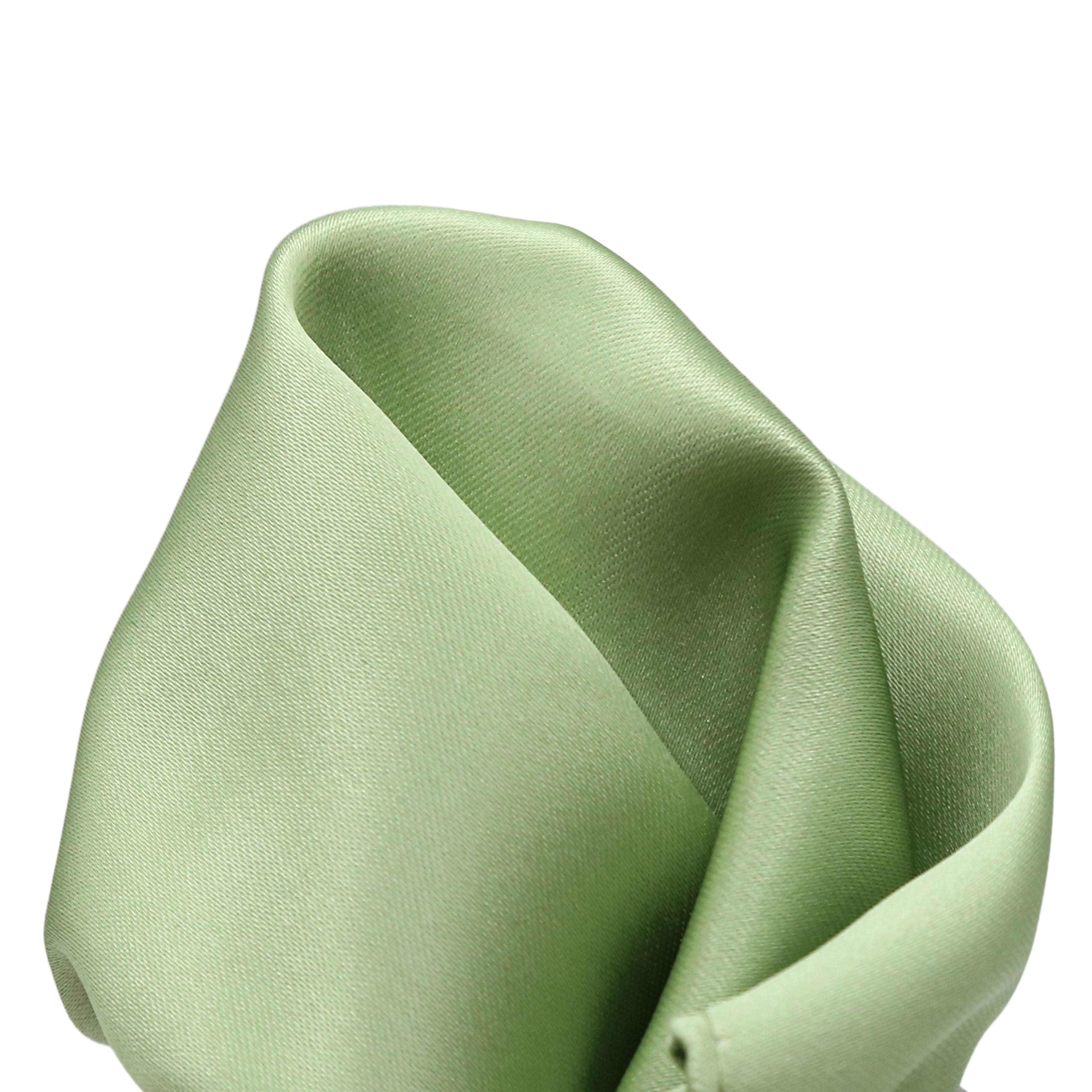 James Adelin Luxury Satin Weave Pocket Square in Sage Green