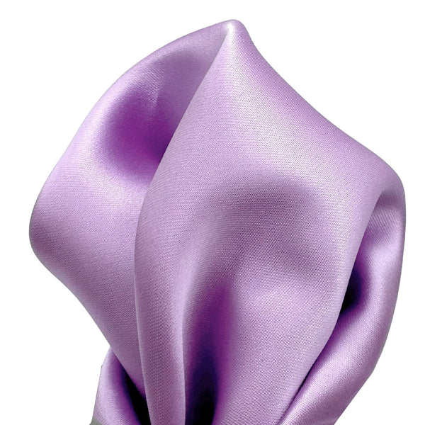 James Adelin Luxury Satin Weave Pocket Square in Lilac