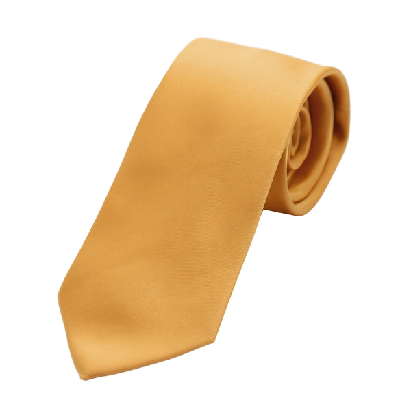 James Adelin Luxury Satin Weave Neck Tie in Gold