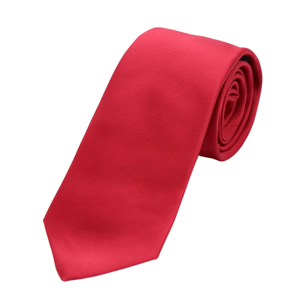 James Adelin Luxury Satin Weave Neck Tie in Red