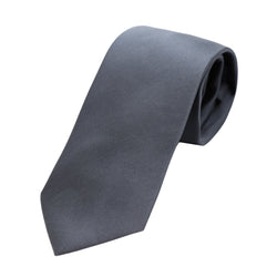 James Adelin Luxury Satin Weave Neck Tie in Charcoal