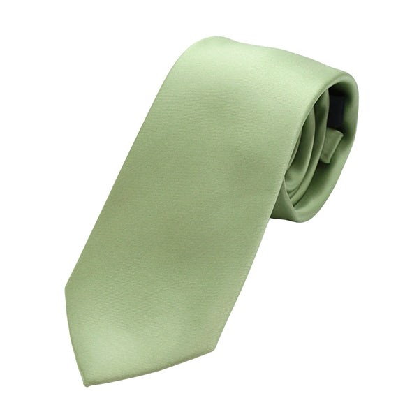 James Adelin Luxury Satin Weave Neck Tie in Sage Green