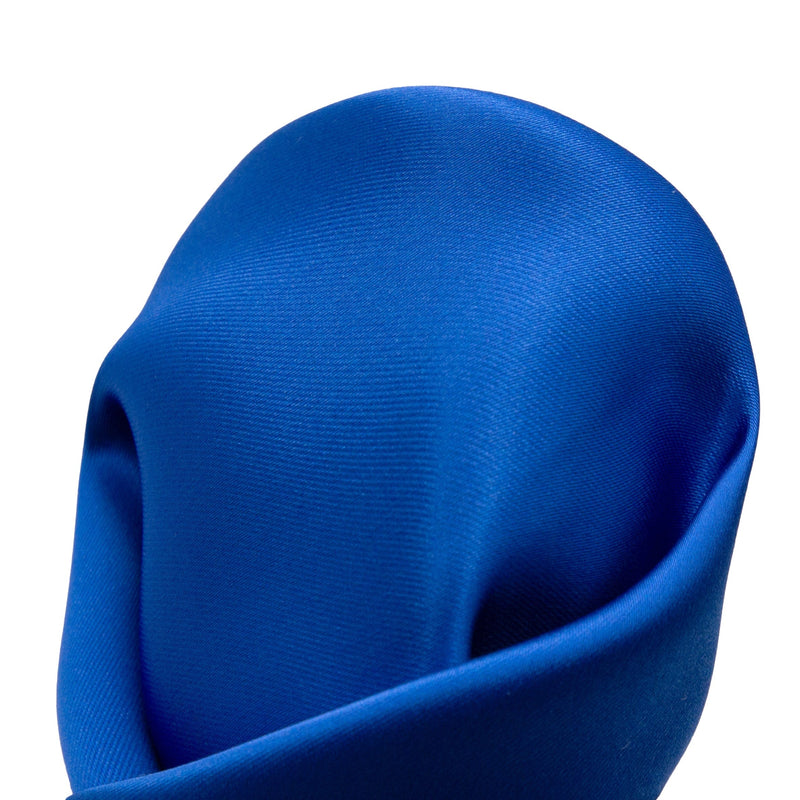 James Adelin Luxury Satin Weave Pocket Square in Royal