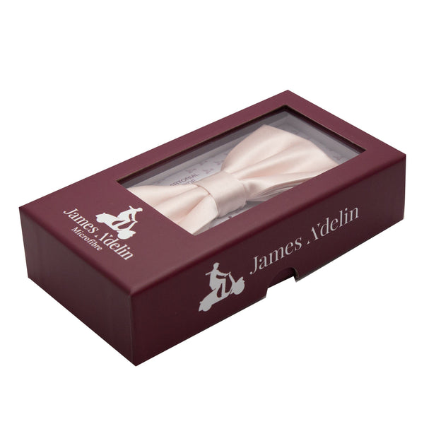 James Adelin Luxury Satin Weave Bow Tie in Soft Pink