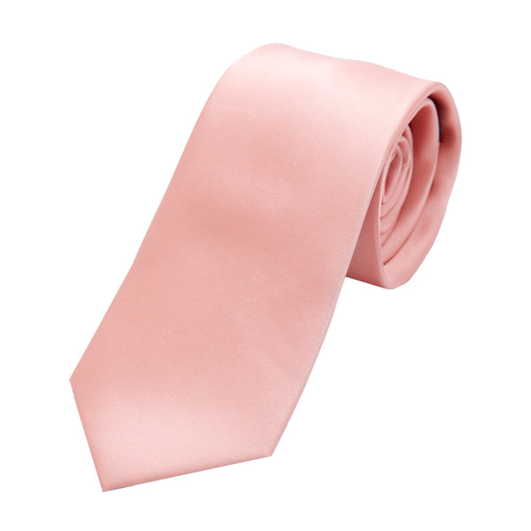 James Adelin Luxury Satin Weave Neck Tie in Mid Pink