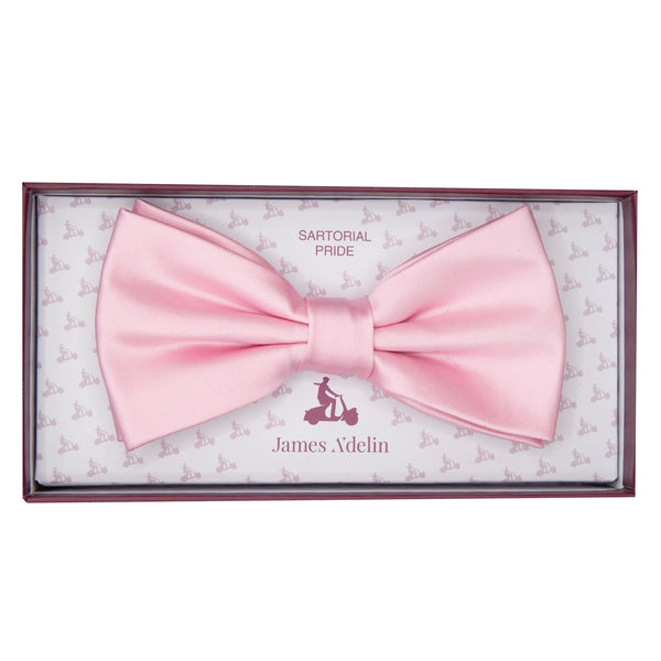 James Adelin Luxury Satin Weave Bow Tie in Pink
