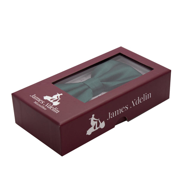 James Adelin Luxury Satin Weave Bow Tie in Dark Green