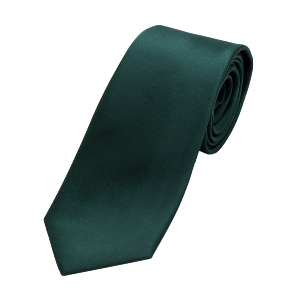 James Adelin Luxury Satin Weave Neck Tie in Dark Green