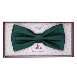 James Adelin Luxury Satin Weave Bow Tie in Dark Green